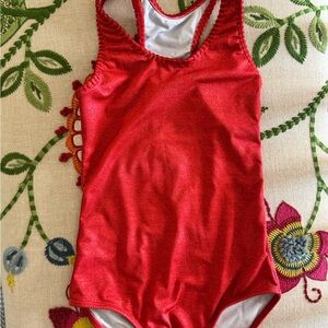Submarine Swim Red Glitter One-Piece Swimsuit
